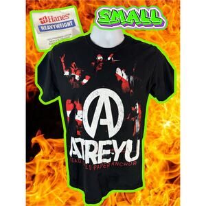 Atreyu Taste Of Chaos Tour T Shirt 2008 Y2K Hanes Small Black Band Tee